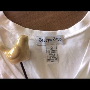 Betty Blue White Tank Sz M